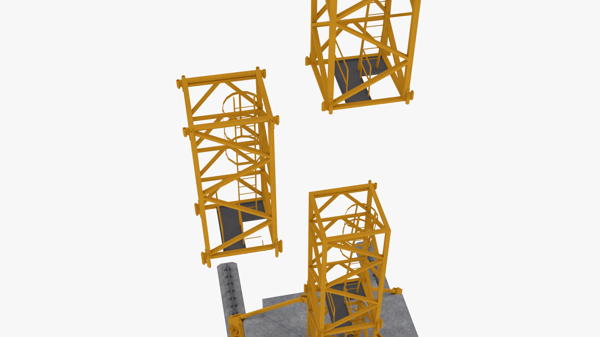 Tower Crane Low-poly 3D model_10