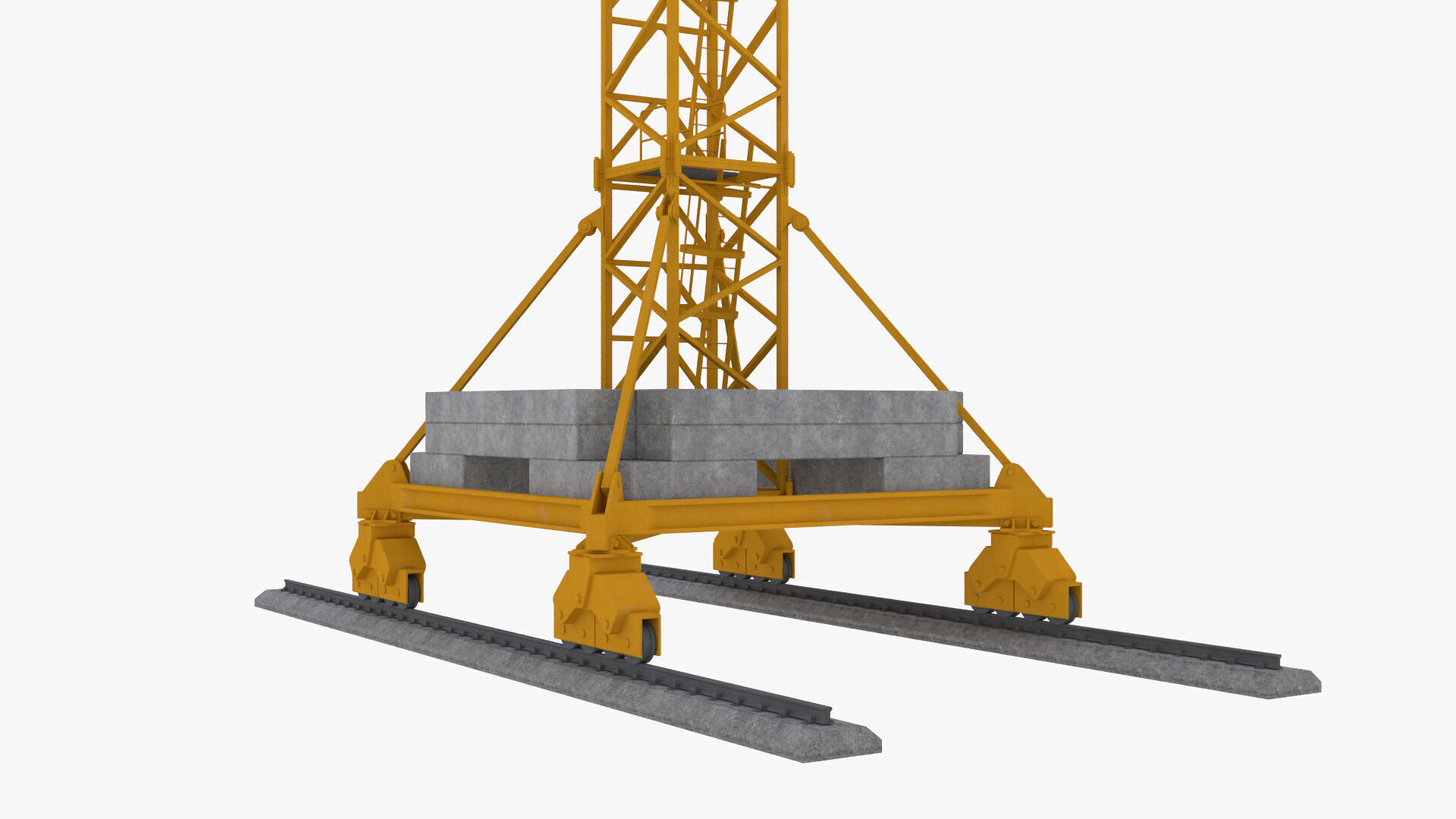 Tower Crane Low-poly 3D model_9
