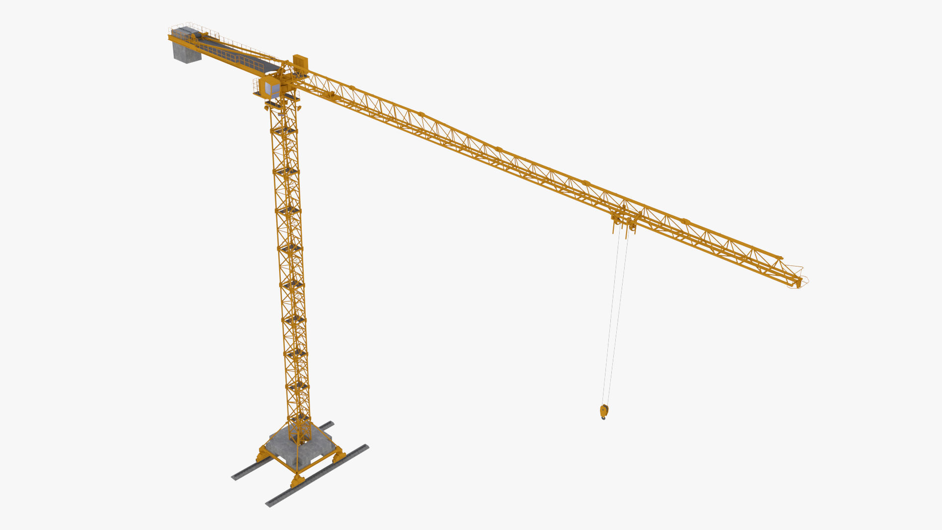 Tower Crane Low-poly 3D model_6