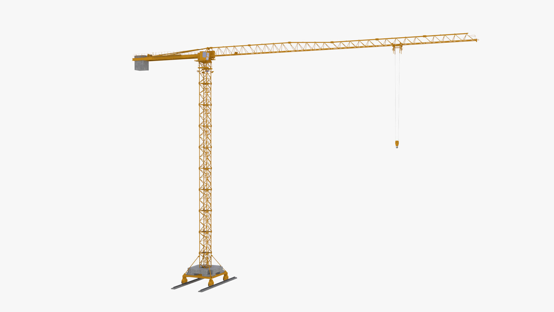 Tower Crane Low-poly 3D model_7