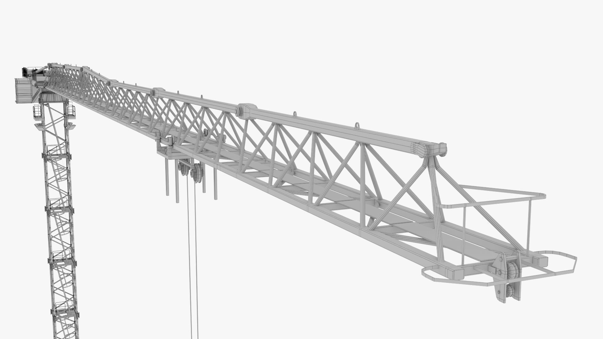 Tower Crane Low-poly 3D model_4