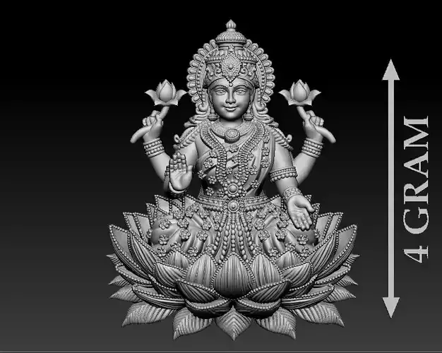 Laxmi Mata 3D print model Paper casting 3D print model