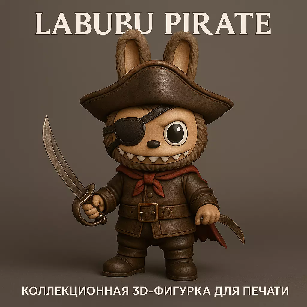 LABUBU PIRATE - Collectible 3D Printable Figure 3D print model_0