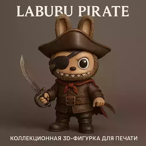 LABUBU PIRATE - Collectible 3D Printable Figure