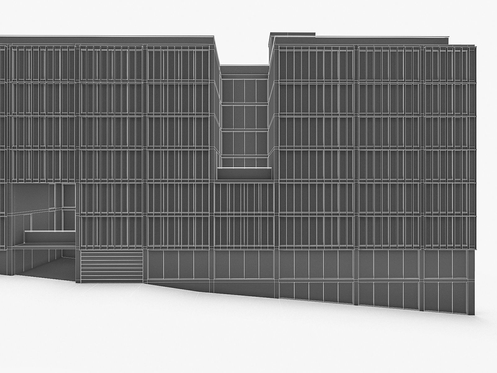 Office Buildings Collection 01 Low-poly 3D model_22