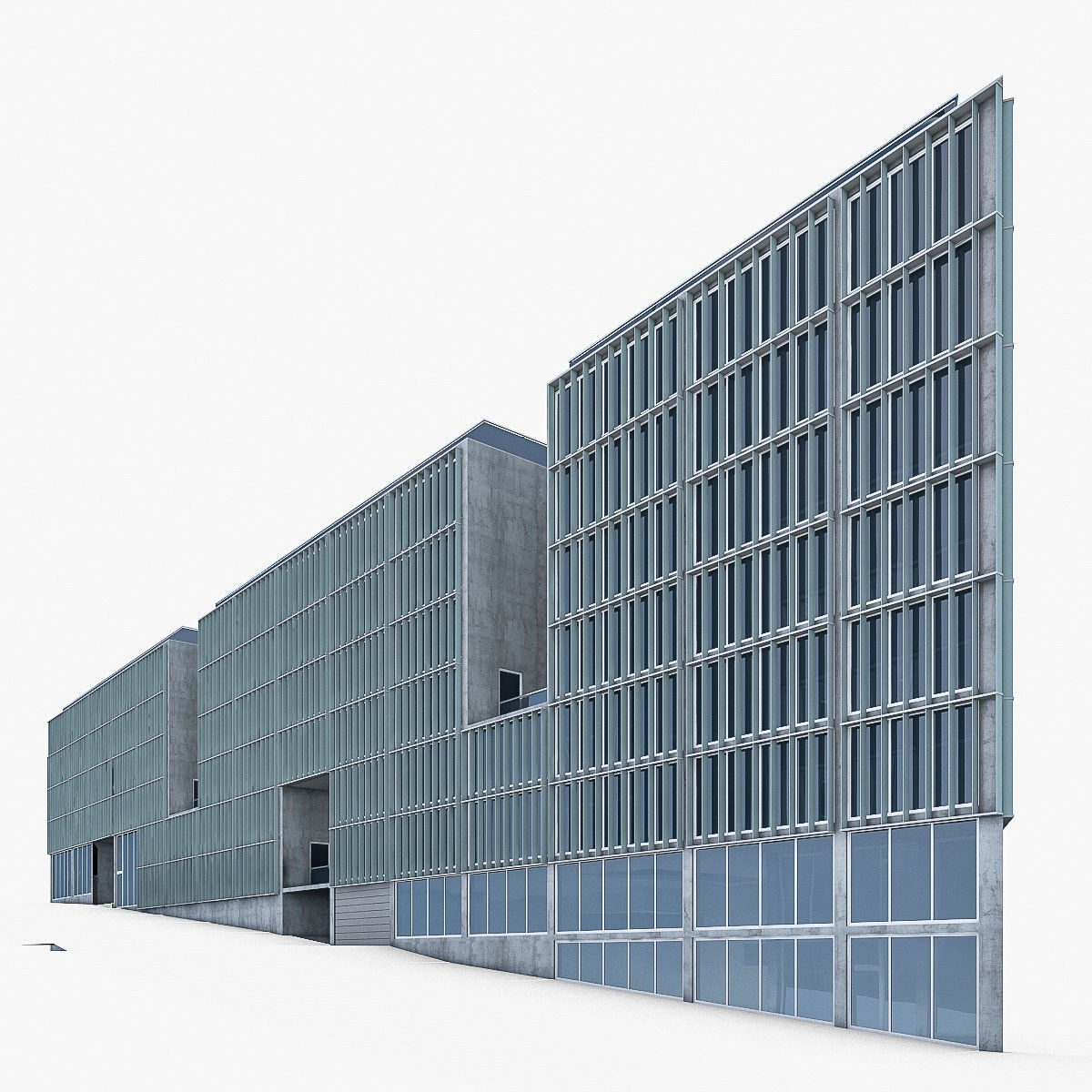 Office Buildings Collection 01 Low-poly 3D model_18