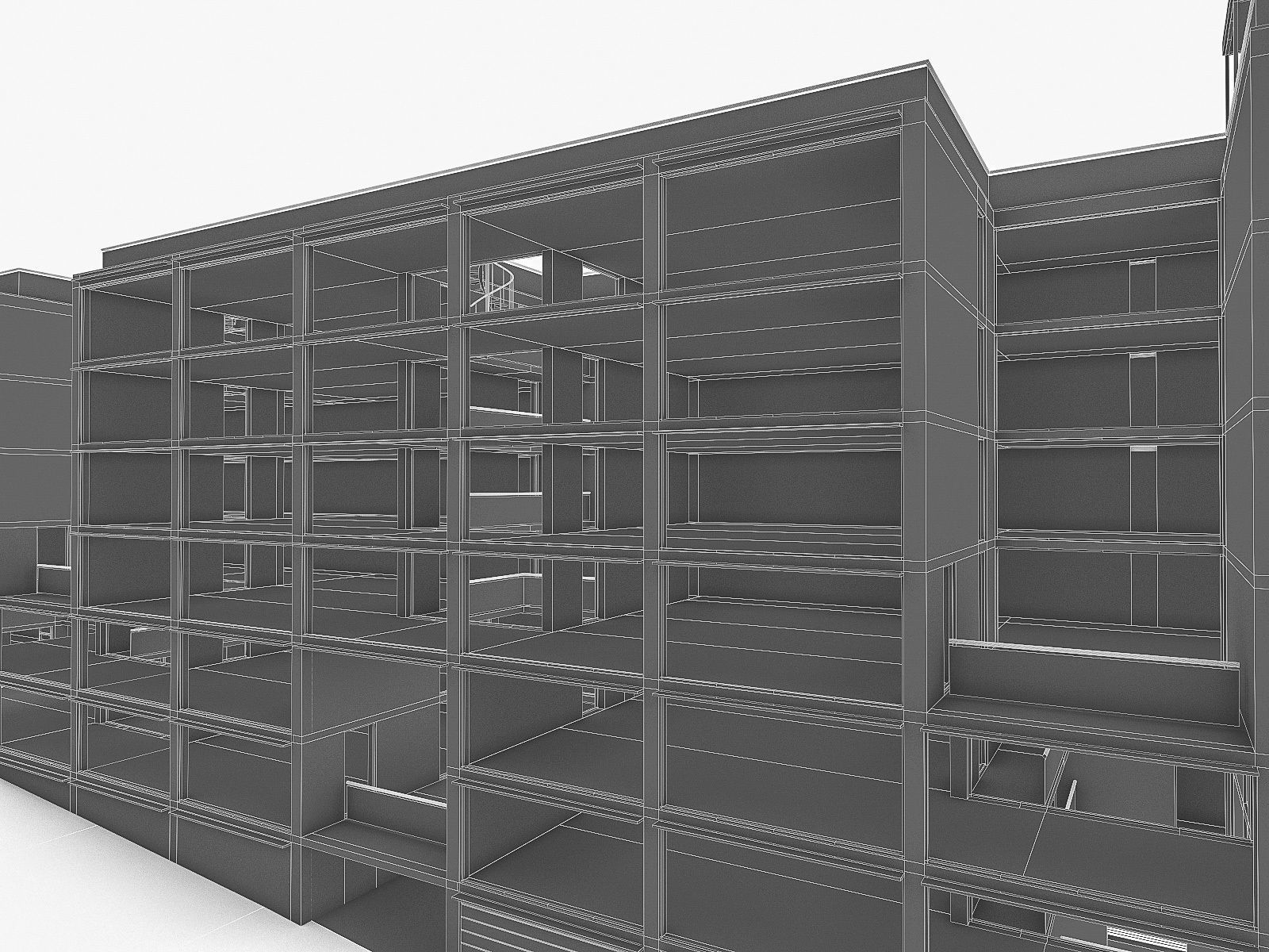 Office Buildings Collection 01 Low-poly 3D model_24