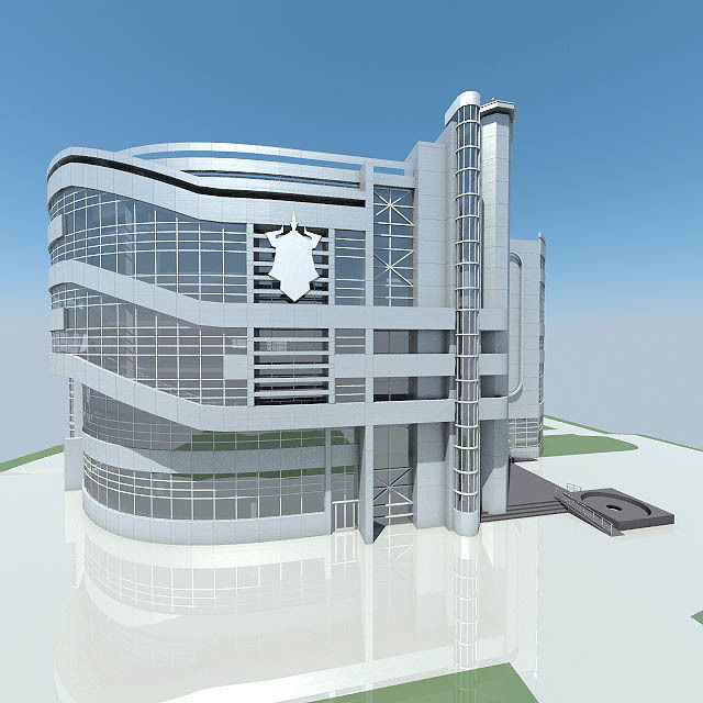 Office Buildings Collection 01 Low-poly 3D model_41