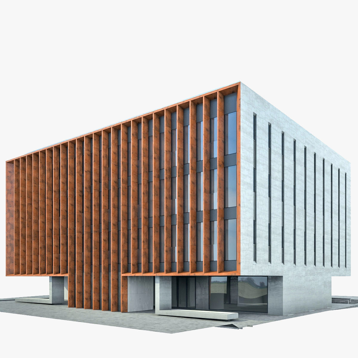 Office Buildings Collection 01 Low-poly 3D model_2