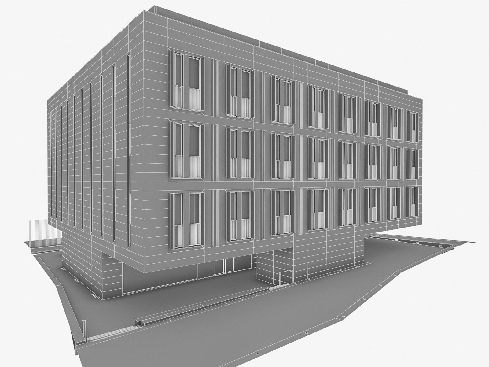 Office Buildings Collection 01 Low-poly 3D model_8