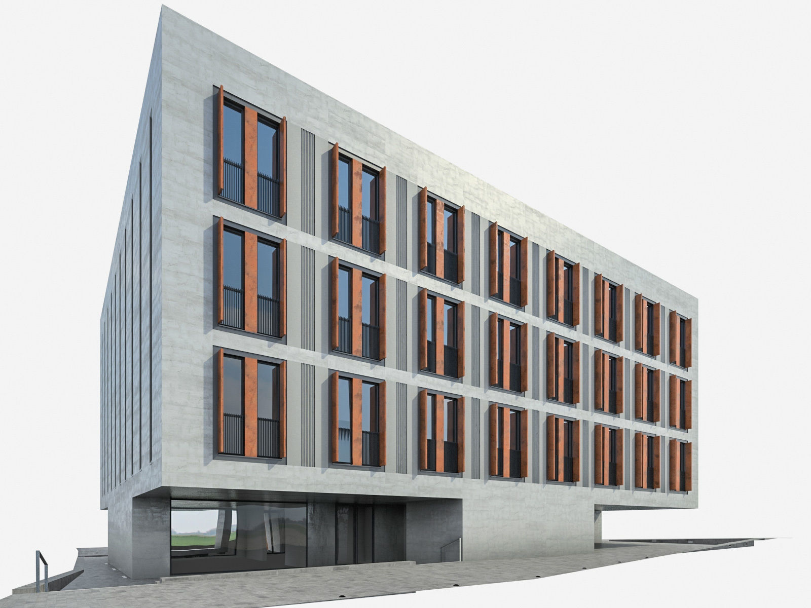 Office Buildings Collection 01 Low-poly 3D model_1