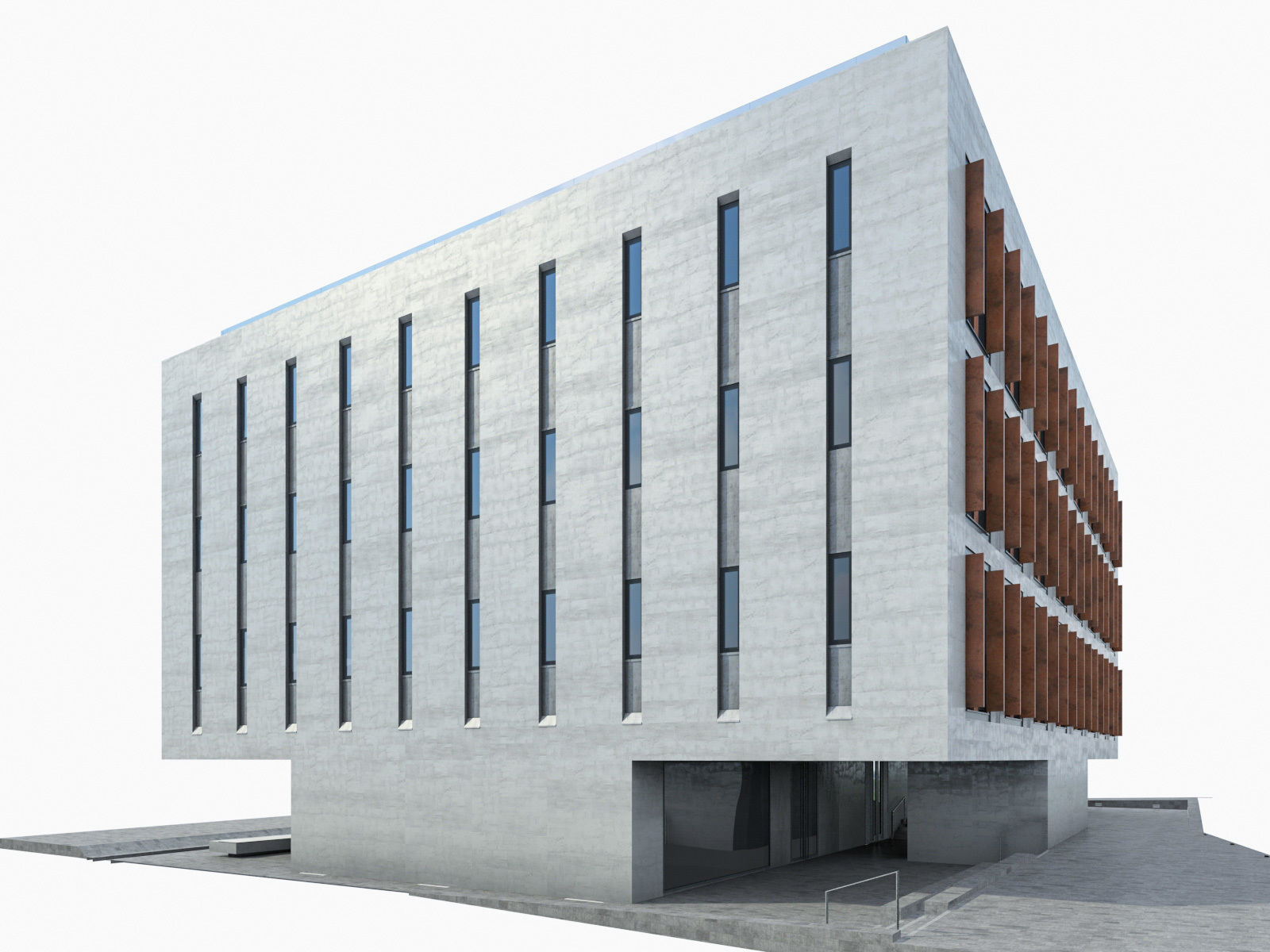 Office Buildings Collection 01 Low-poly 3D model_3