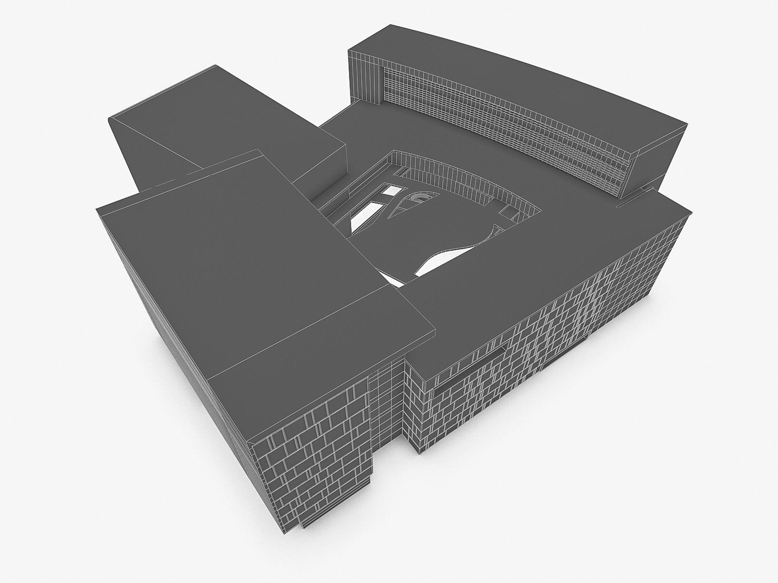 Office Buildings Collection 01 Low-poly 3D model_35
