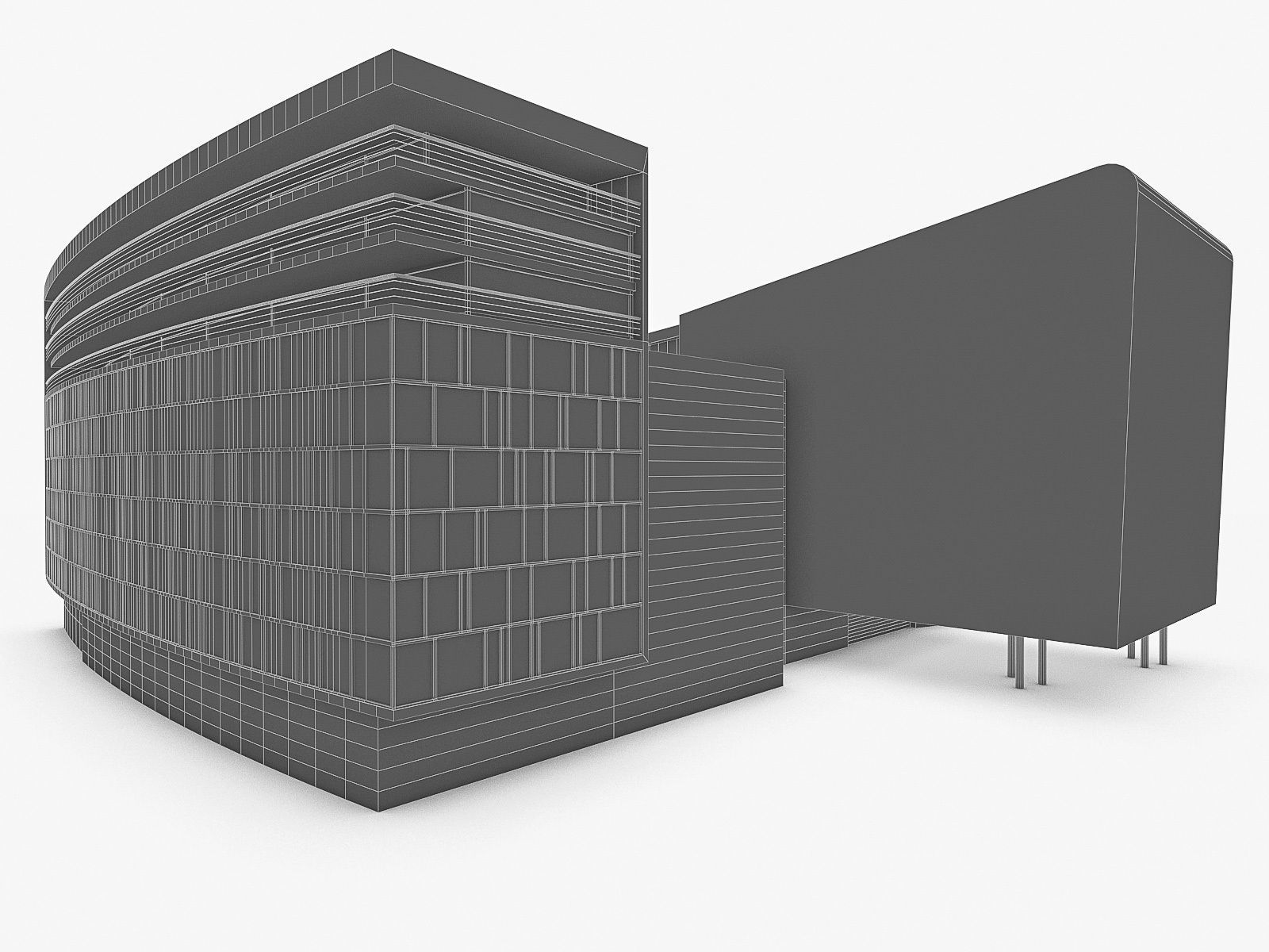 Office Buildings Collection 01 Low-poly 3D model_38