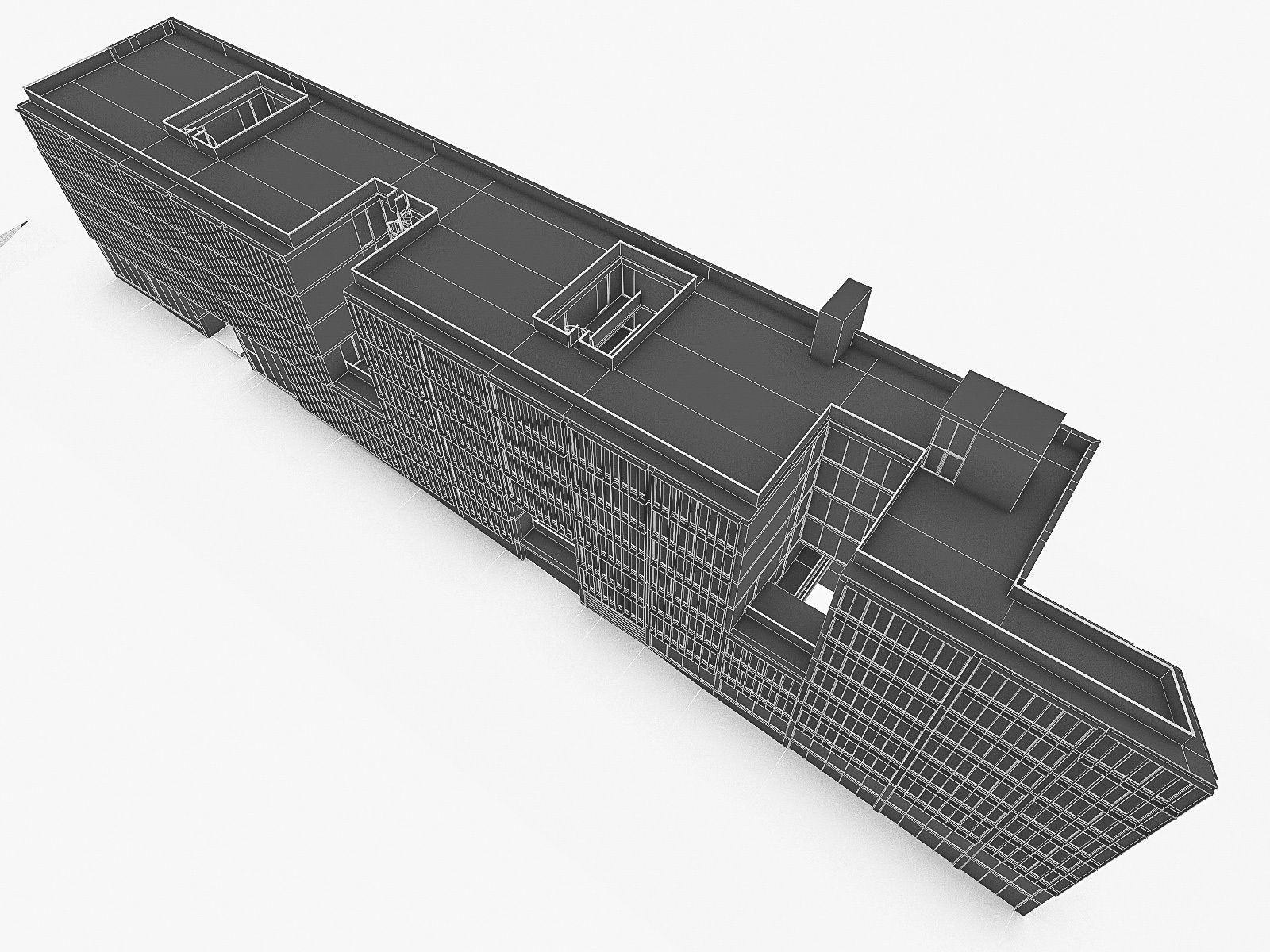 Office Buildings Collection 01 Low-poly 3D model_20