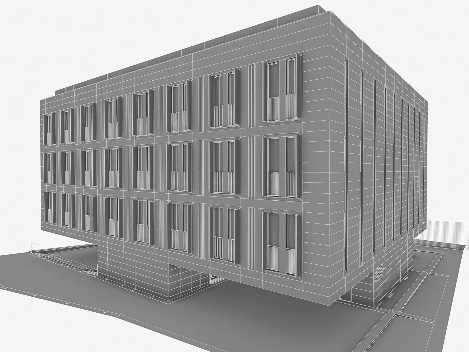 Office Buildings Collection 01 Low-poly 3D model_7