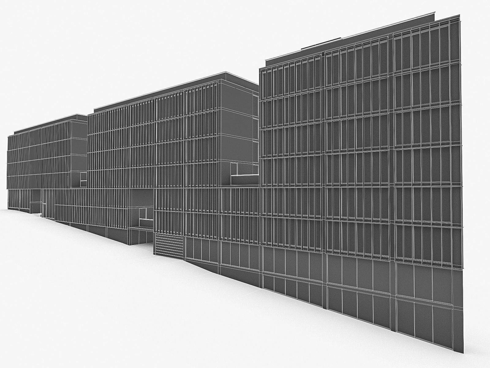 Office Buildings Collection 01 Low-poly 3D model_25