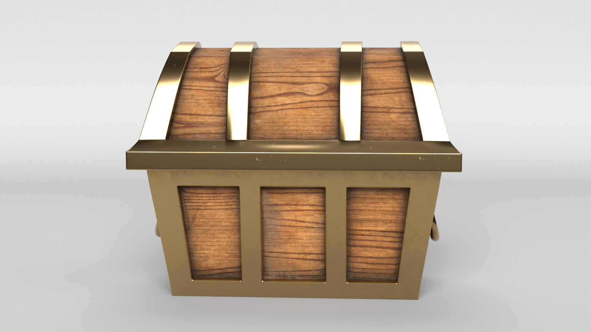 Treasure Chest Low-poly 3D model_4