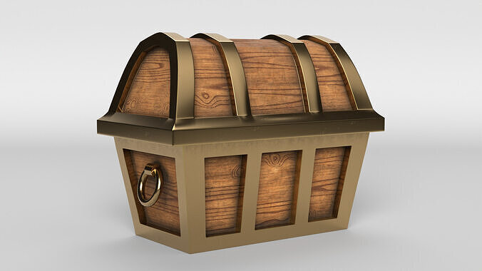 Treasure Chest Low-poly 3D model