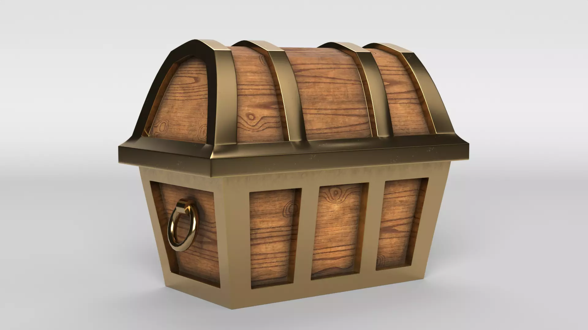 Treasure Chest Low-poly 3D model_0