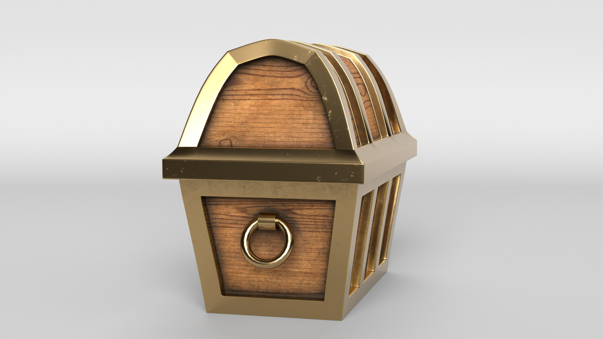 Treasure Chest Low-poly 3D model_6