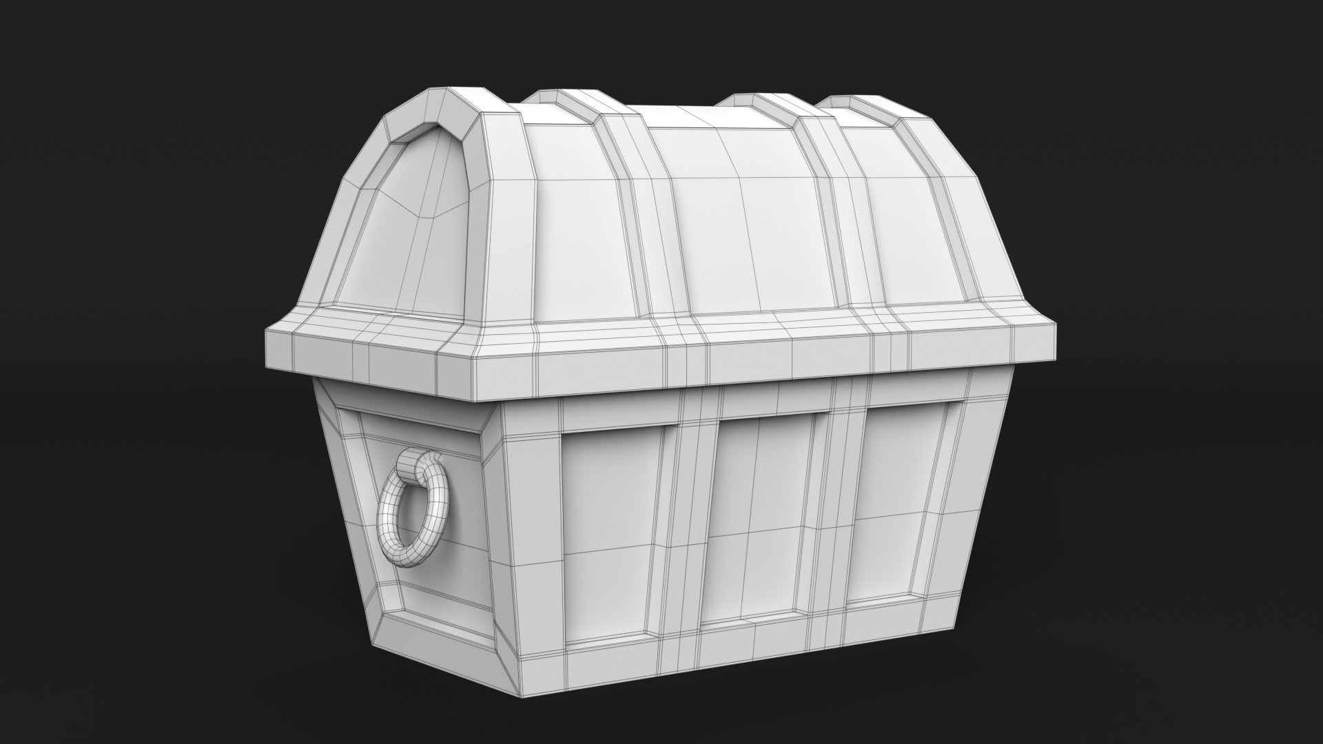 Treasure Chest Low-poly 3D model_11