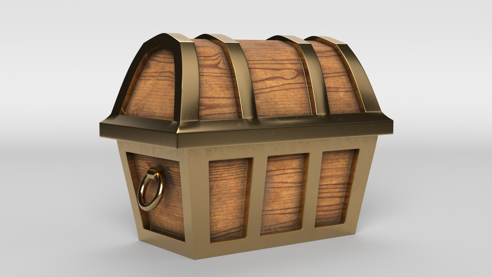 Treasure Chest Low-poly 3D model_5