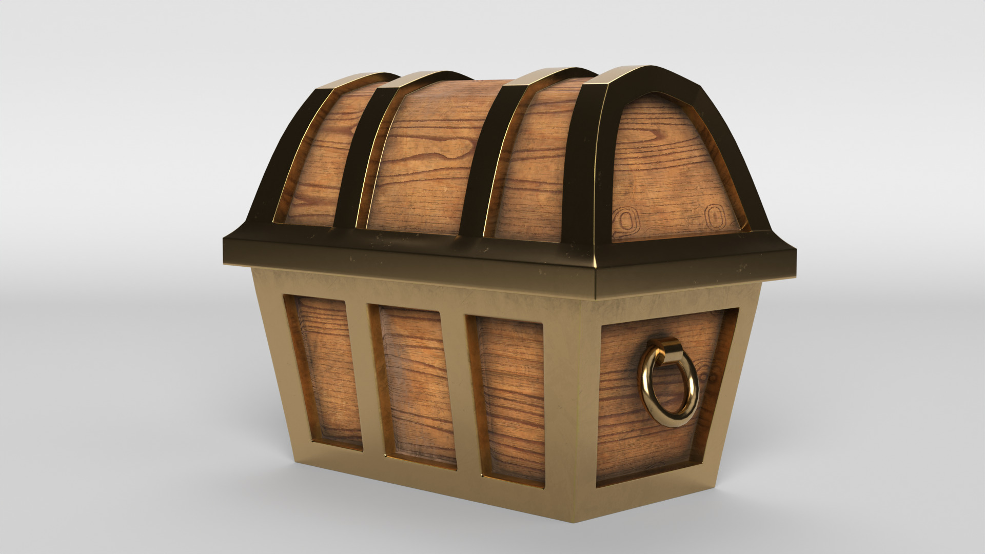 Treasure Chest Low-poly 3D model_3