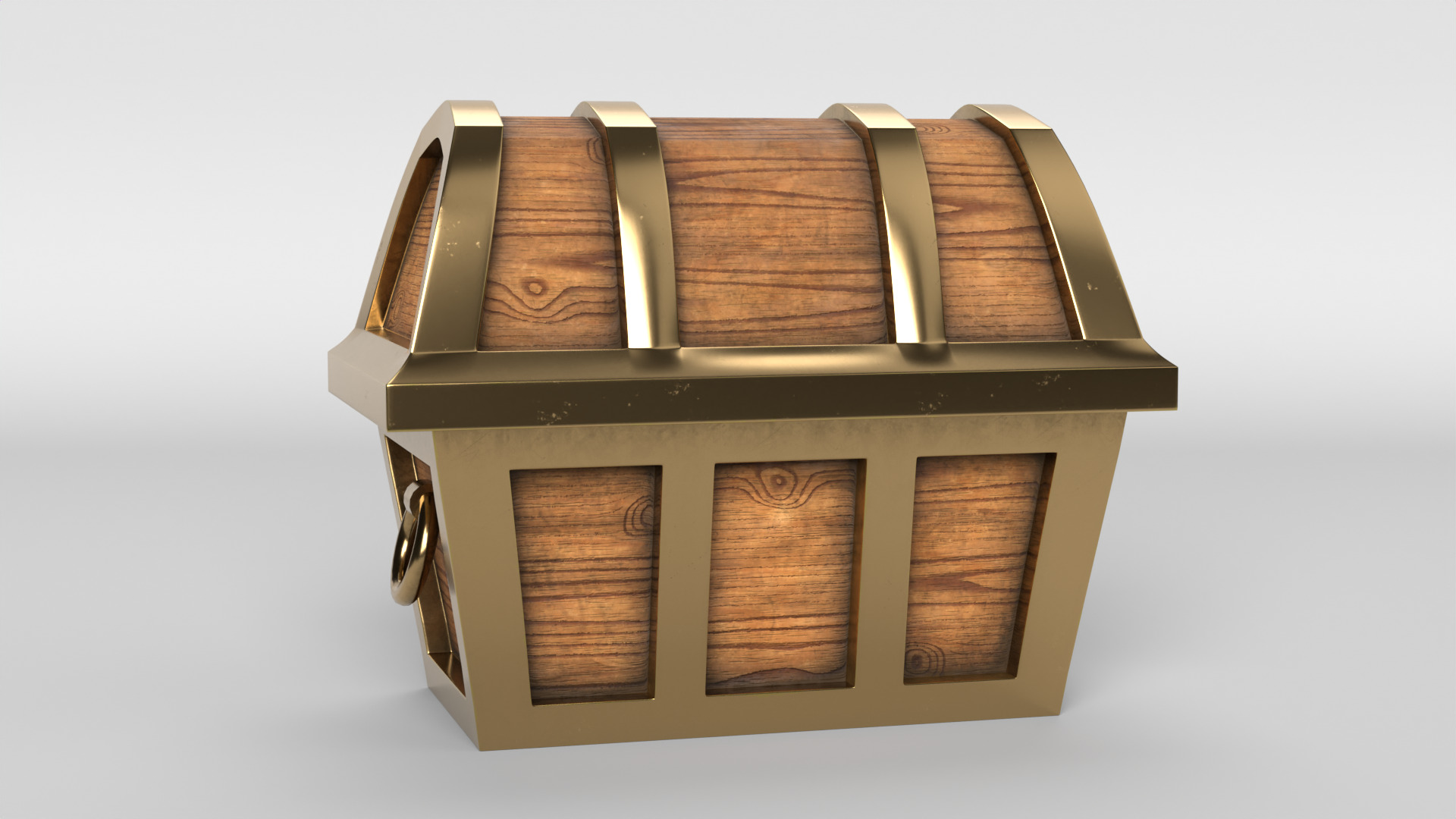 Treasure Chest Low-poly 3D model_9