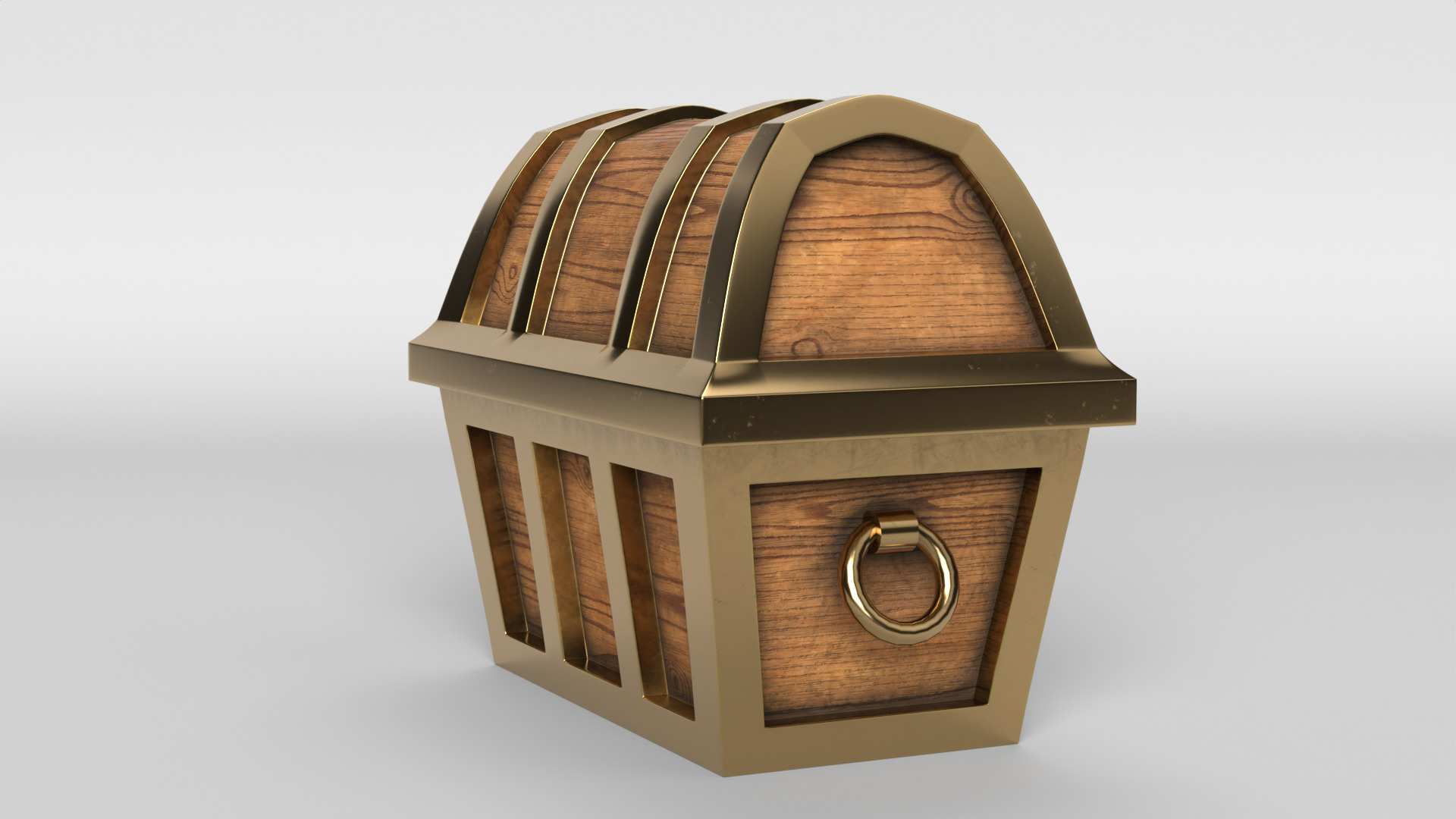 Treasure Chest Low-poly 3D model_7