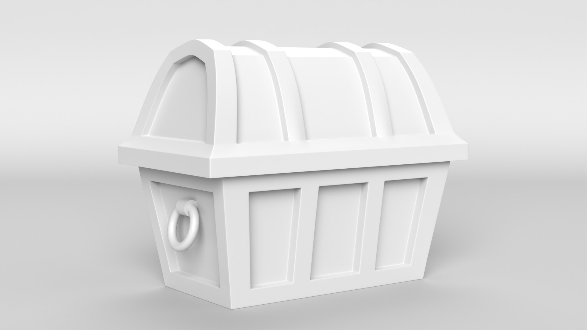 Treasure Chest Low-poly 3D model_10