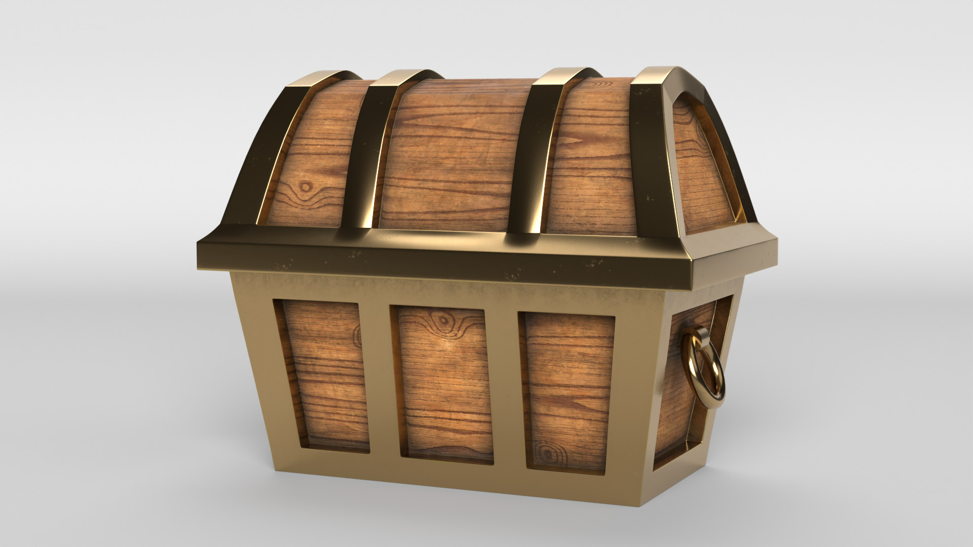 Treasure Chest Low-poly 3D model_8