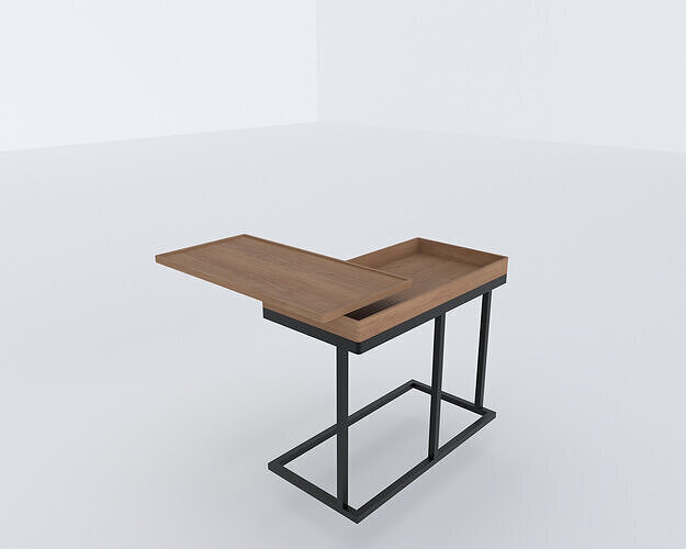 Contemporary Sliding Tray Table 3D model