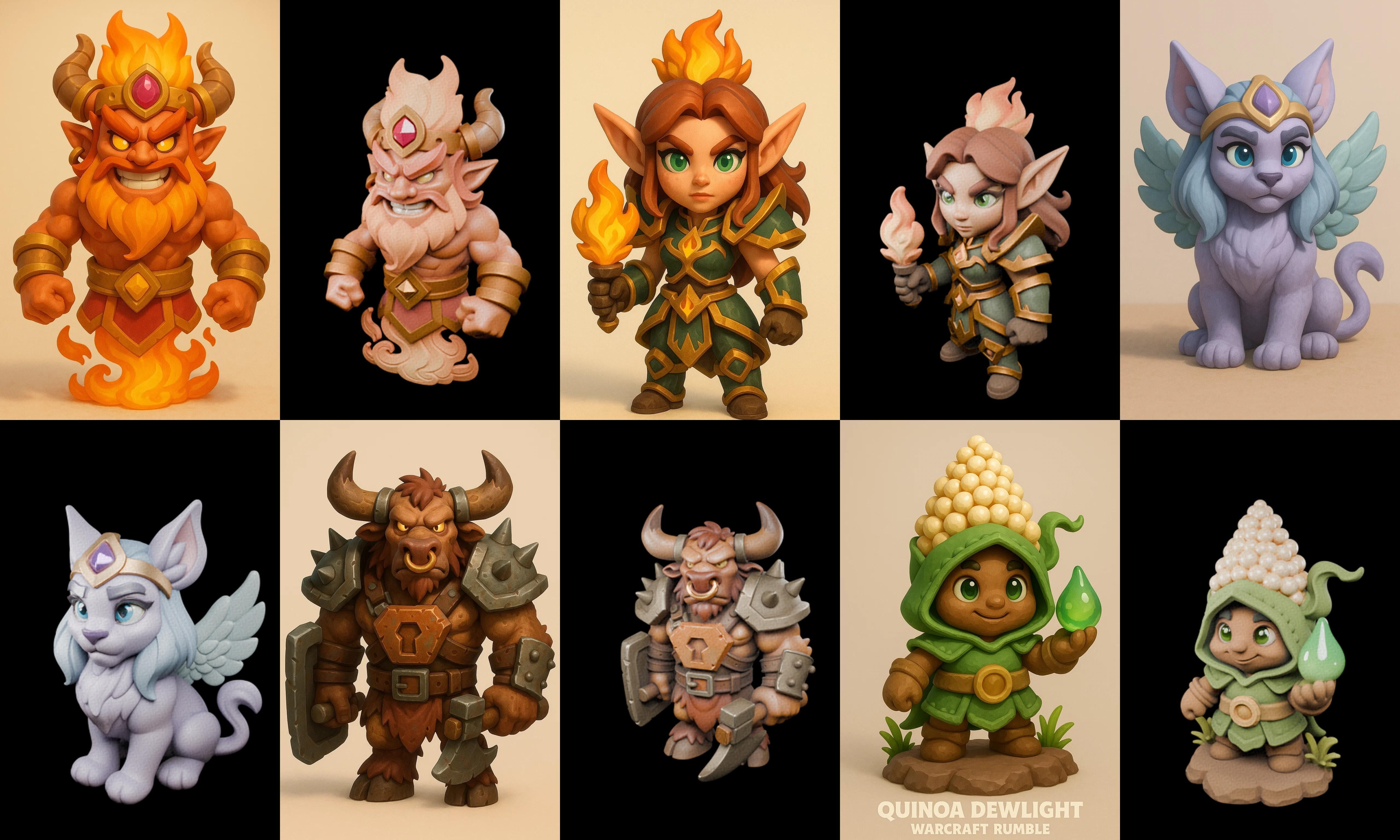 Role Play Fantasy Character bundle 2 pack 100 glb Low-poly 3D model_14