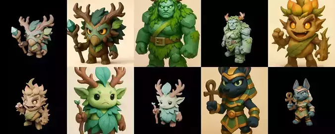 Role Play Fantasy Character bundle 12 pack 100 glb