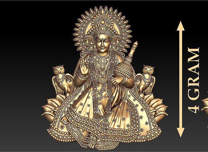 Laxmi Mata 3D print model Paper casting 3D print model