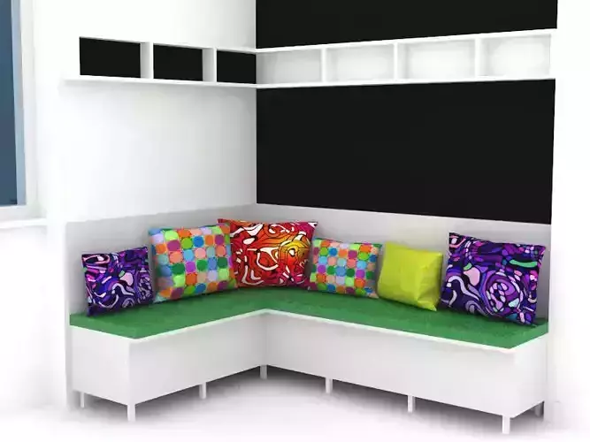 Kitchen corner seating 3D model