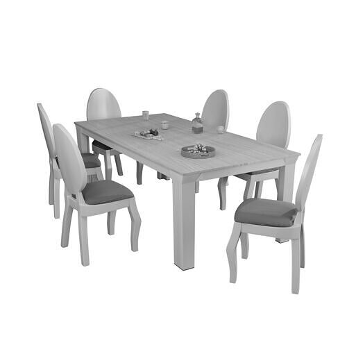 table and chair Low-poly 3D model