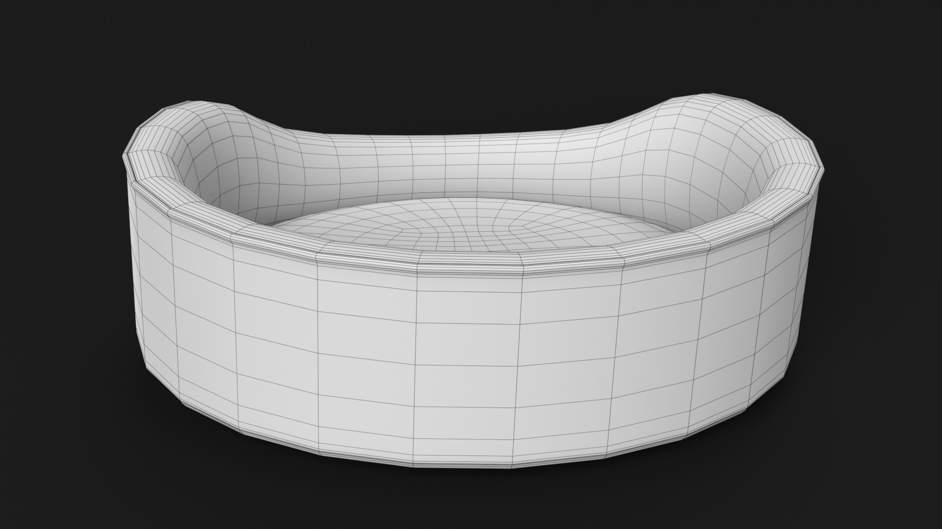 Pet Bed Low-poly 3D model_12