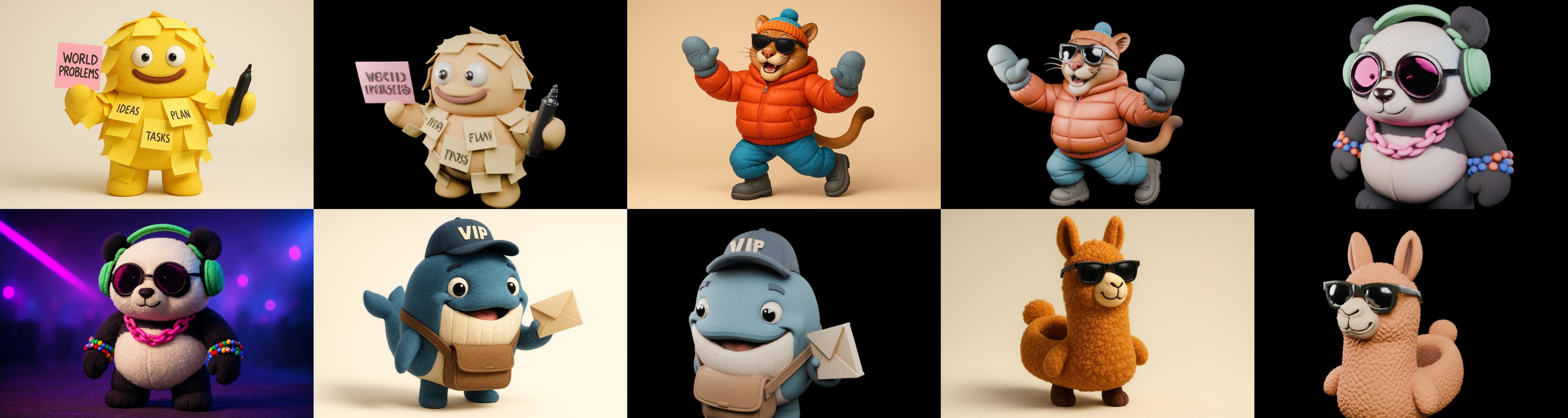 Funny Animals bundle 6 pack 100 glb Low-poly 3D model_9