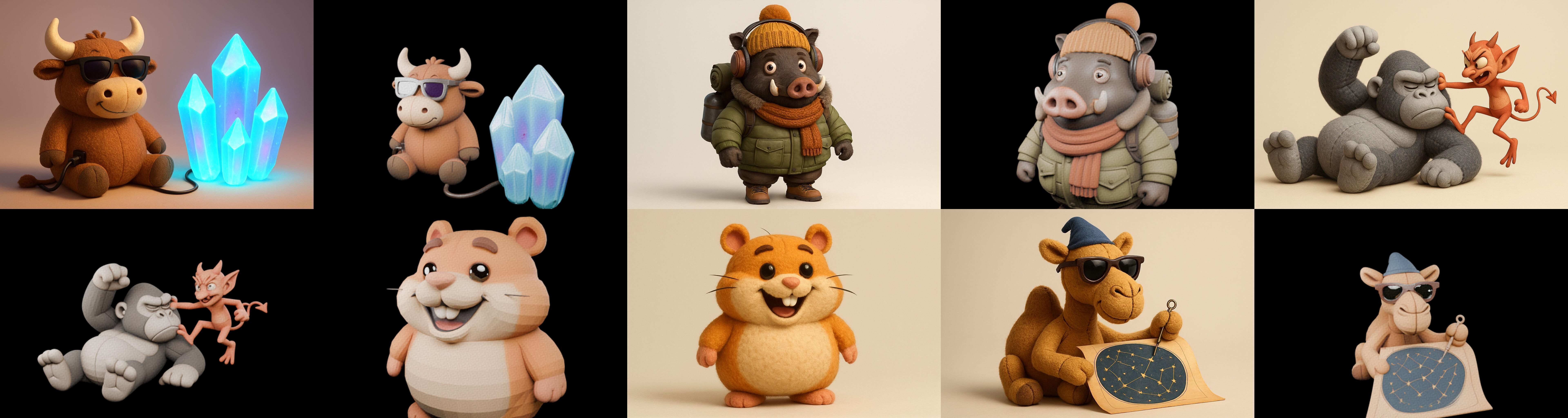 Funny Animals bundle 6 pack 100 glb Low-poly 3D model_4