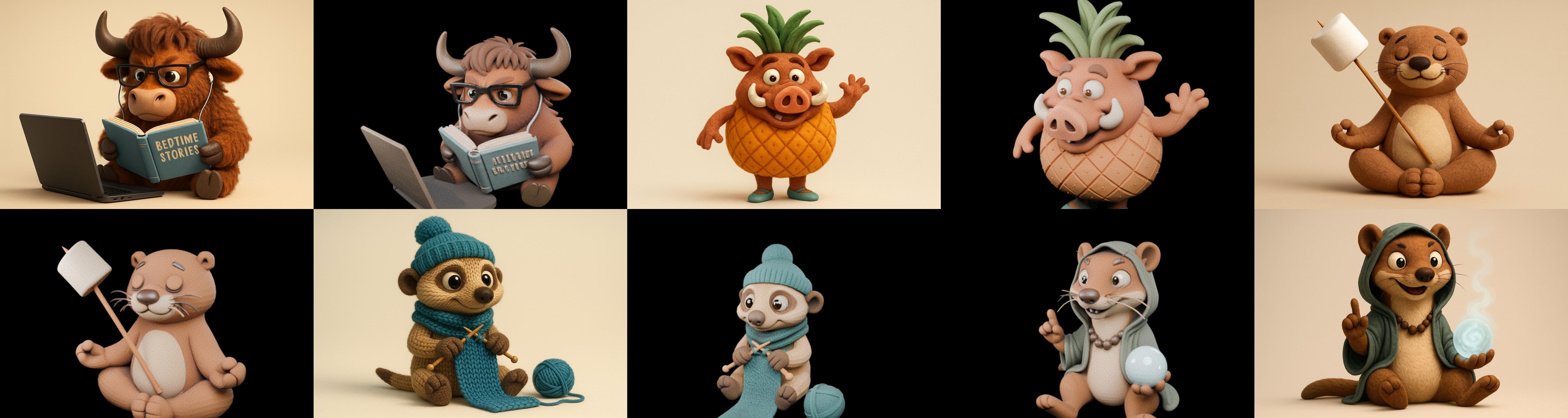 Funny Animals bundle 18 pack 100 glb Low-poly 3D model_6