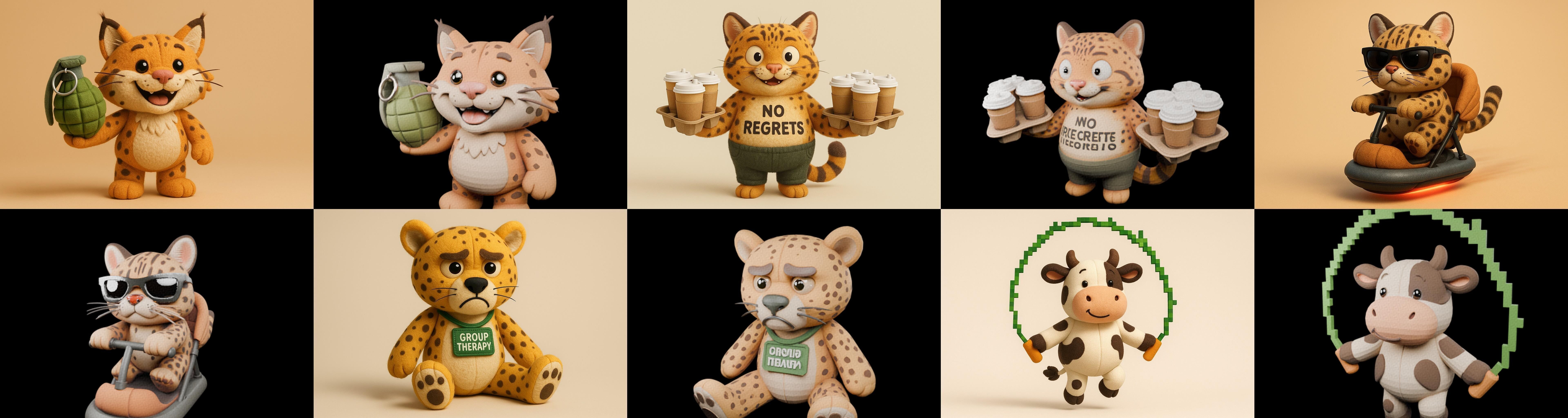 Funny Animals bundle 18 pack 100 glb Low-poly 3D model_2