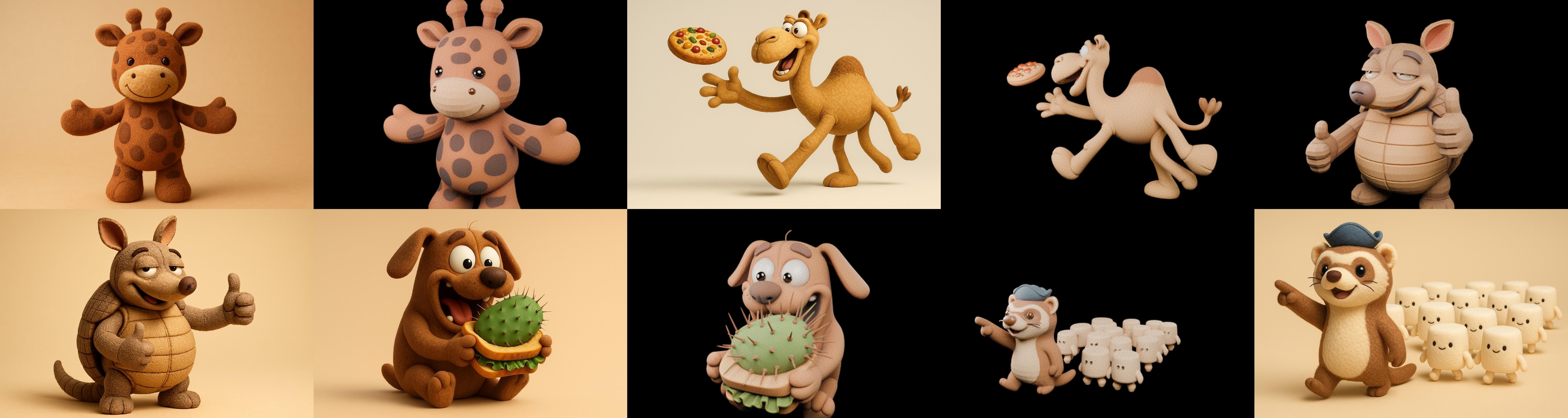 Funny Animals bundle 18 pack 100 glb Low-poly 3D model_9