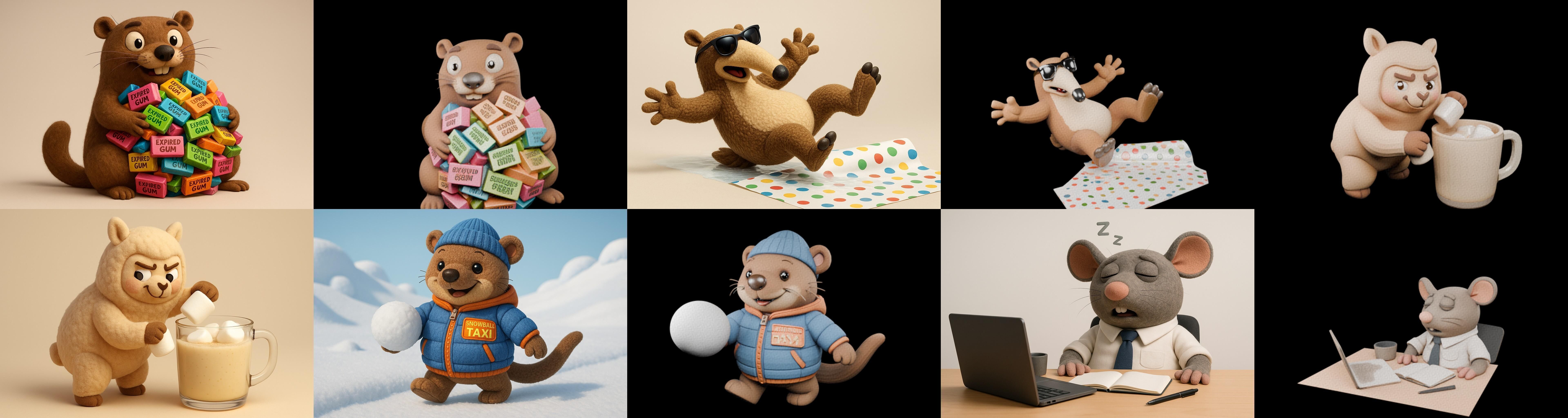 Funny Animals bundle 18 pack 100 glb Low-poly 3D model_7