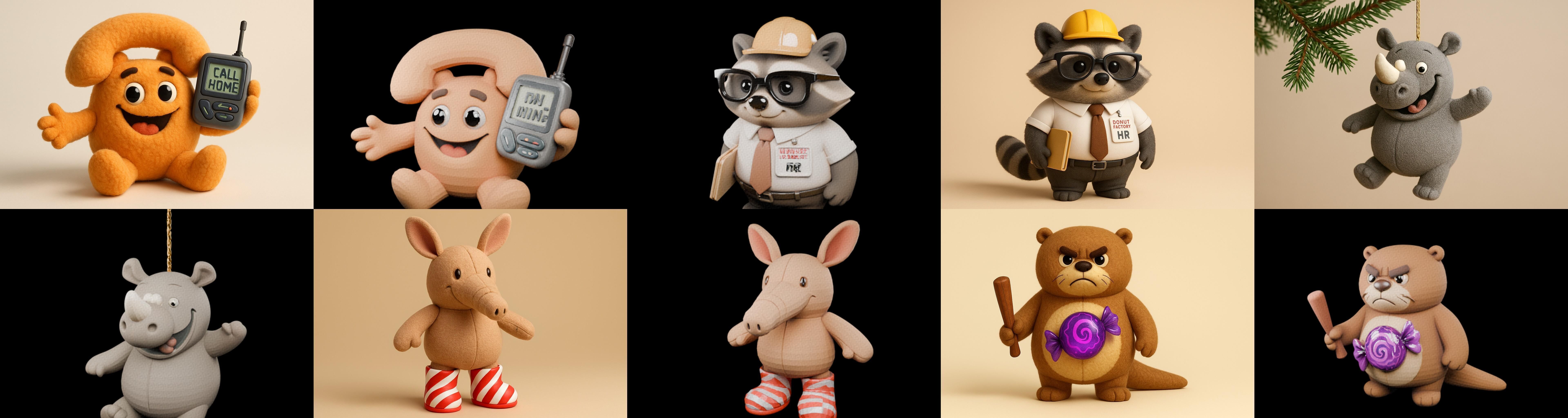 Funny Animals bundle 18 pack 100 glb Low-poly 3D model_16