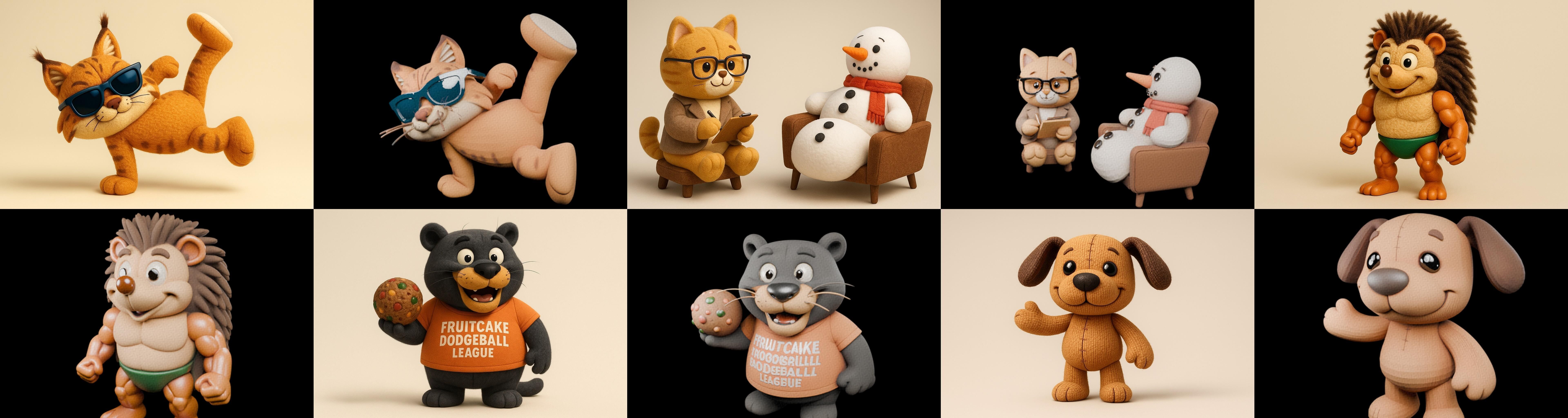 Funny Animals bundle 18 pack 100 glb Low-poly 3D model_17