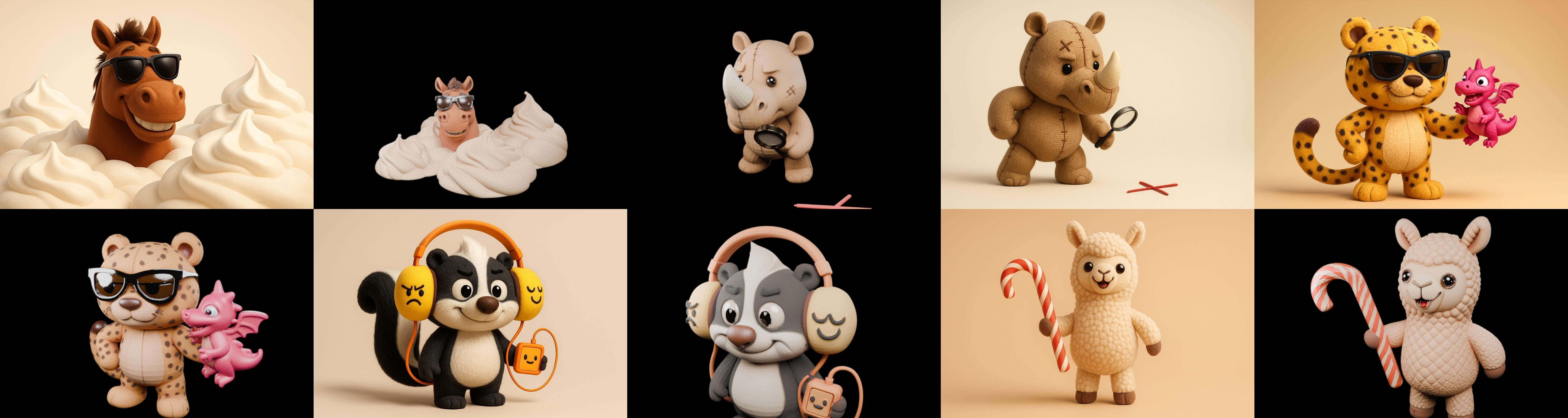 Funny Animals bundle 18 pack 100 glb Low-poly 3D model_1