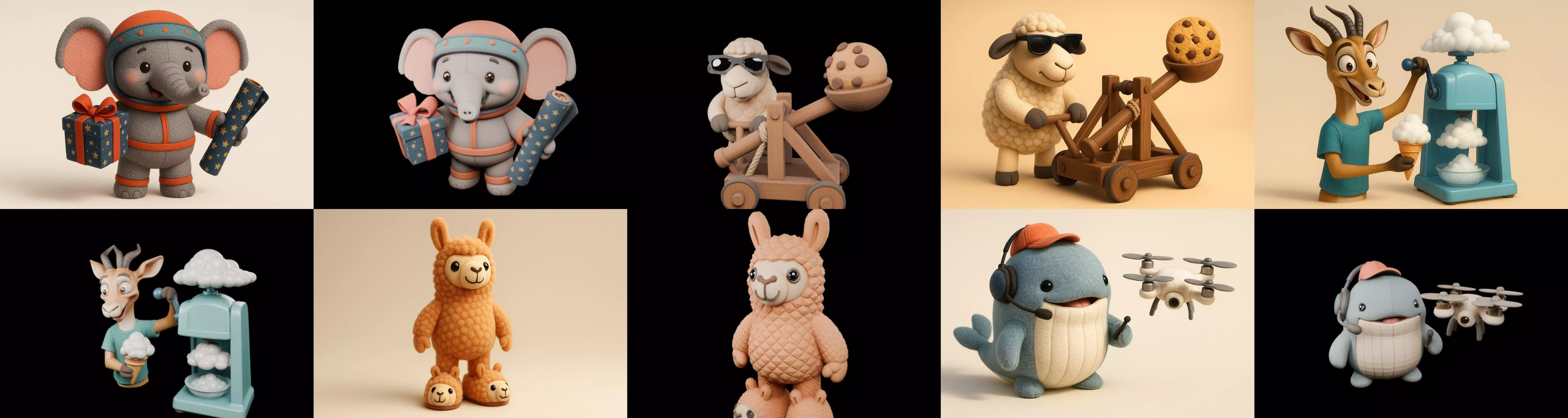 Funny Animals bundle 18 pack 100 glb Low-poly 3D model_0