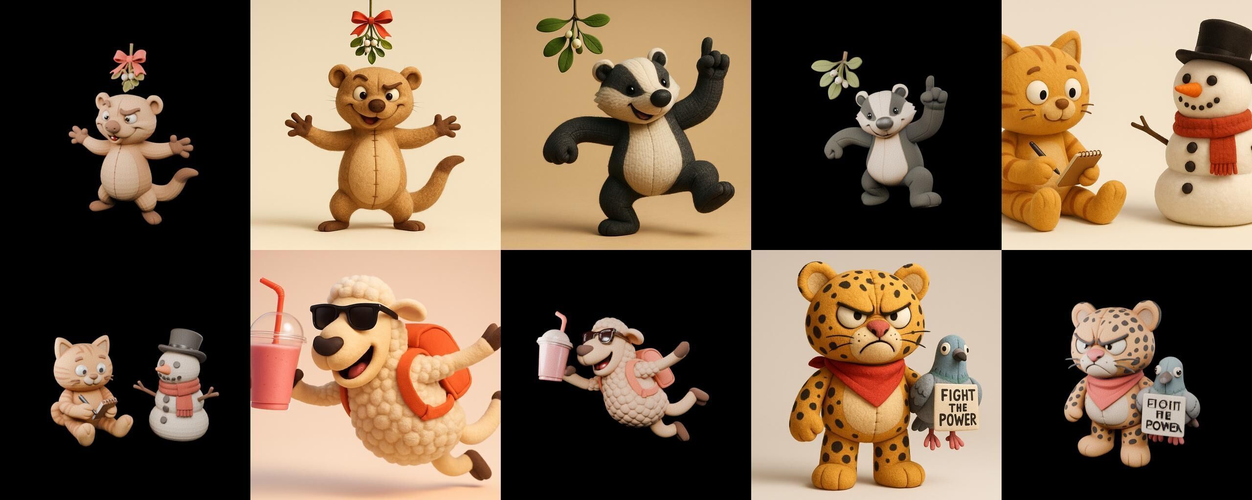 Funny Animals bundle 18 pack 100 glb Low-poly 3D model_14